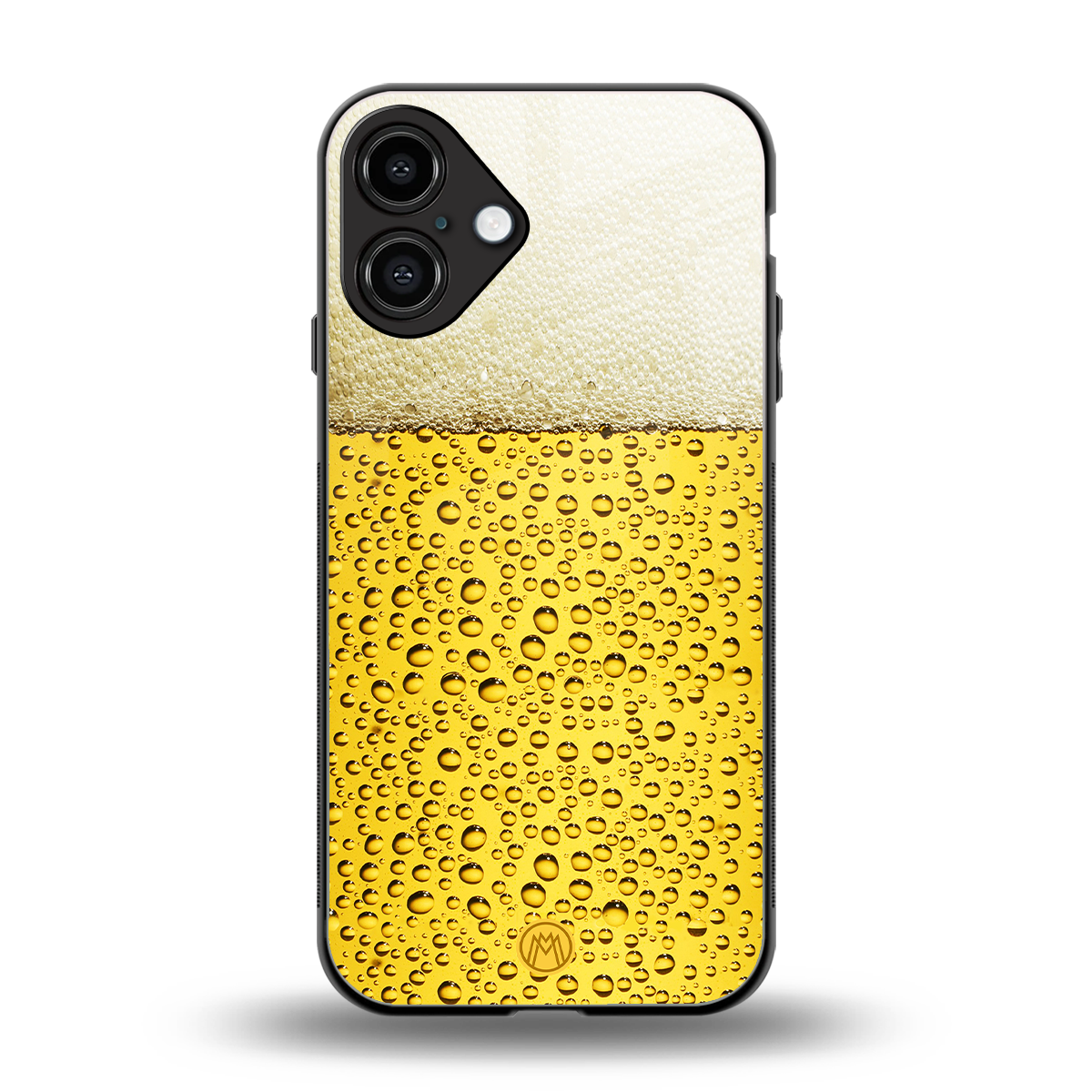 fizzy beer back phone cover | glass case for iphone 16 plus