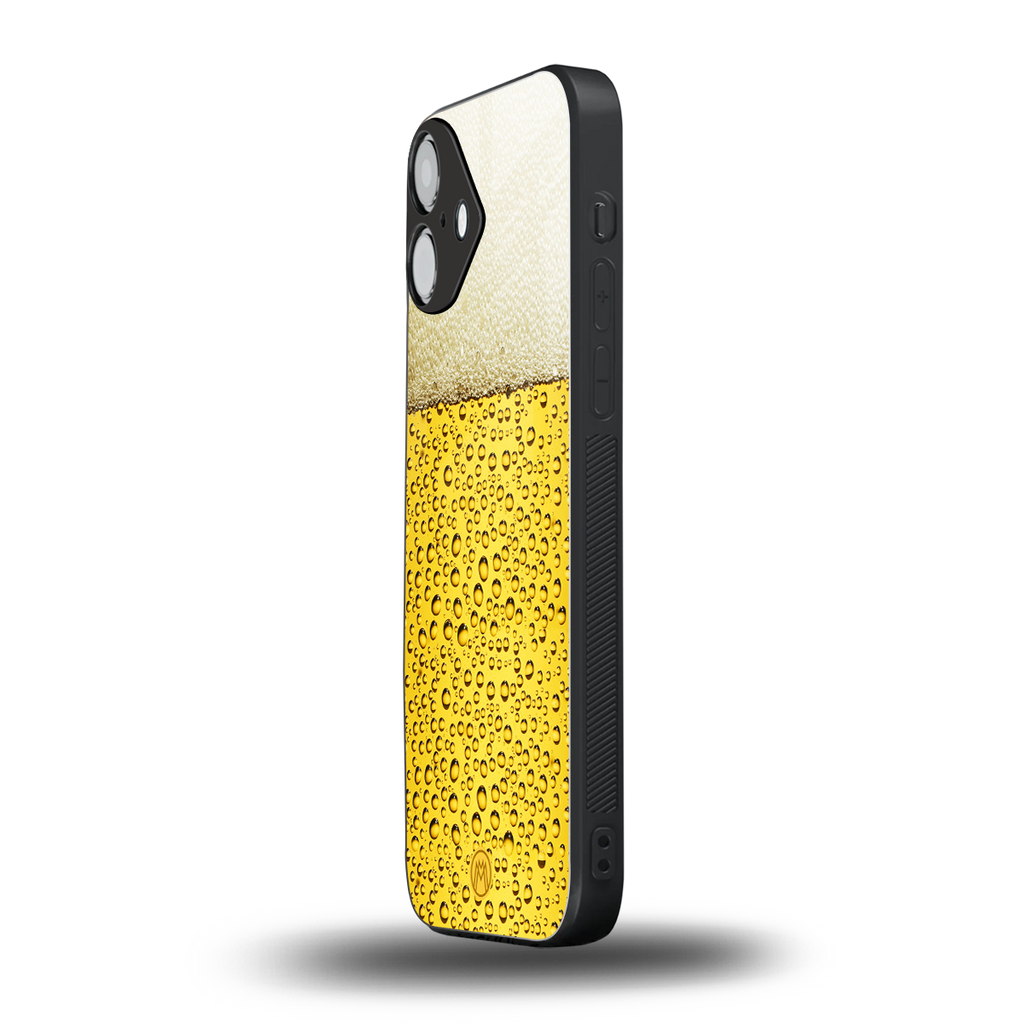 fizzy beer back phone cover | glass case for iphone 16 plus