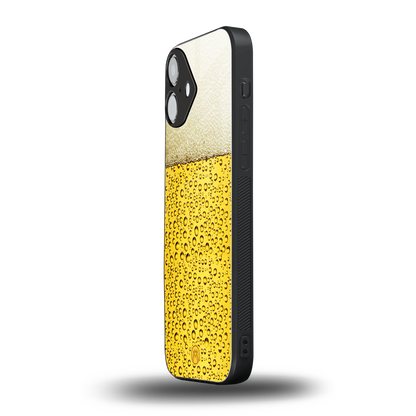 fizzy beer back phone cover | glass case for iphone 16 plus