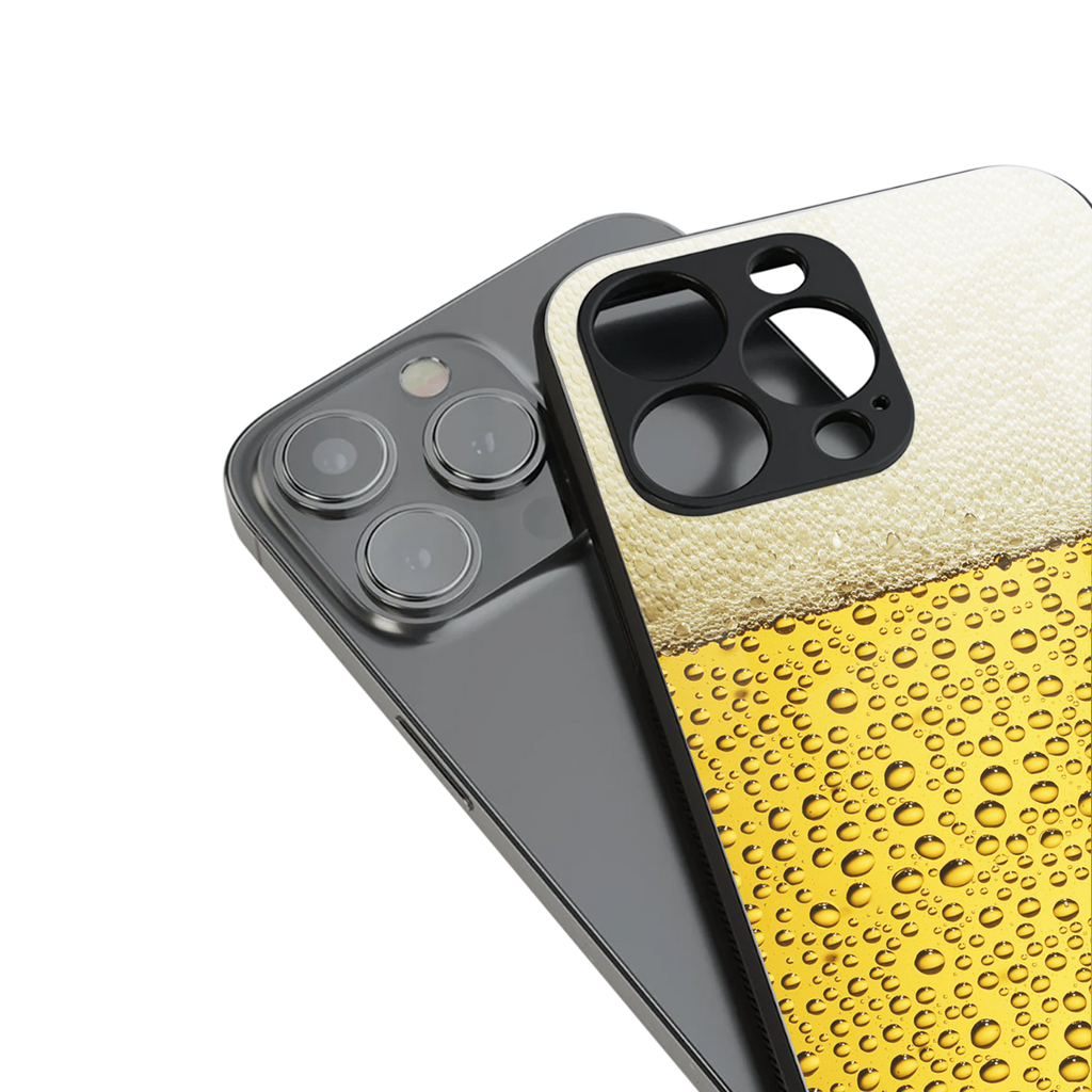 fizzy beer back phone cover | glass case for iphone 16 pro