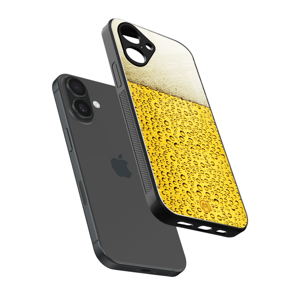 fizzy beer back phone cover | glass case for iphone 16