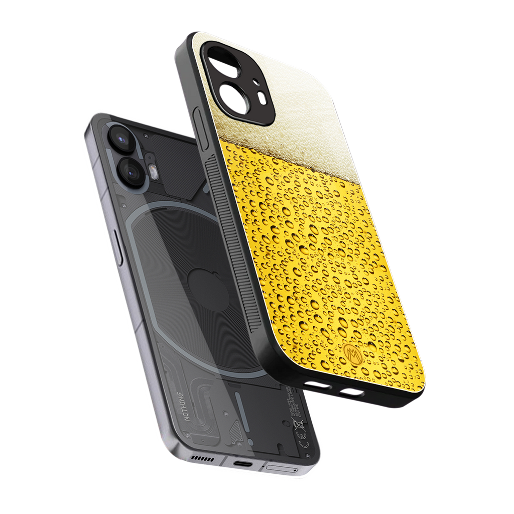 fizzy beer back phone cover | glass case for nothing phone 2