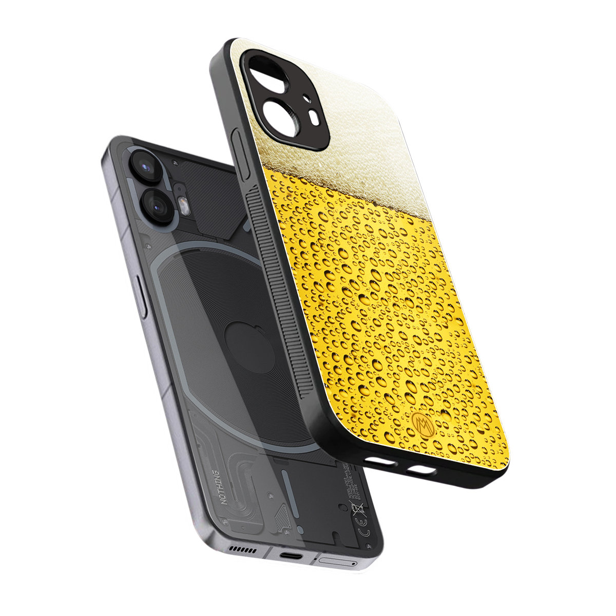 fizzy beer back phone cover | glass case for nothing phone 2