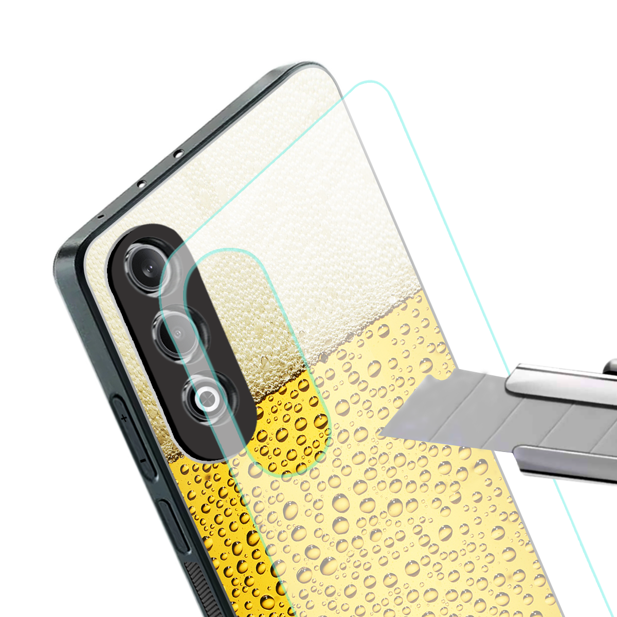 fizzy beer back phone cover | glass case for oneplus nord ce 4