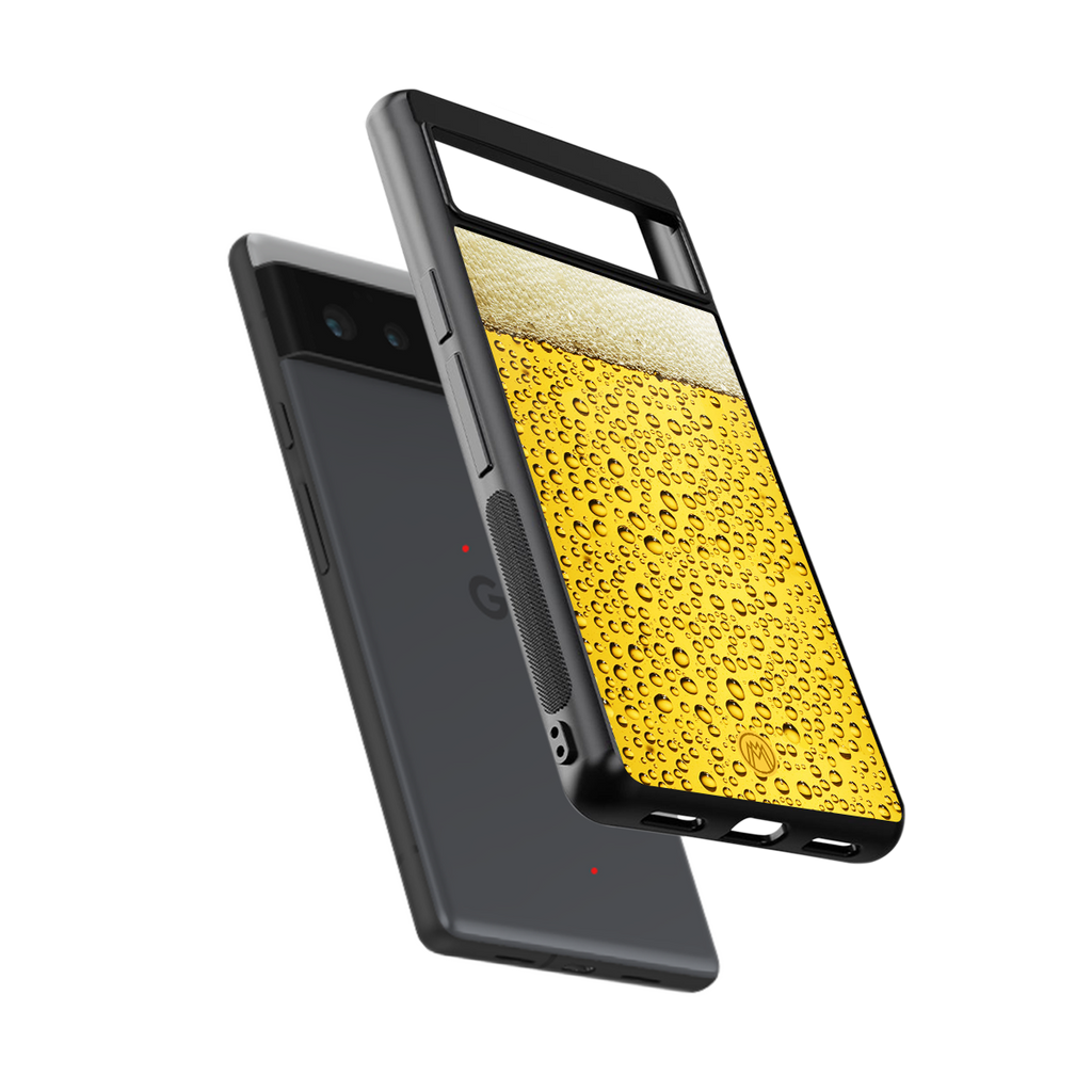 fizzy beer back phone cover | glass case for google pixel 6