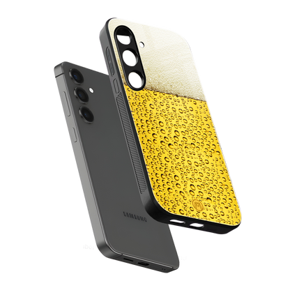 fizzy beer back phone cover | glass case for samsung galaxy s25 plus