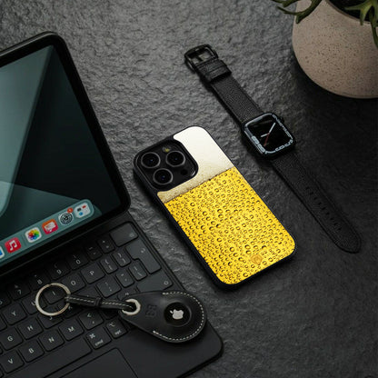 fizzy beer back phone cover | glass case for iphone 15 pro