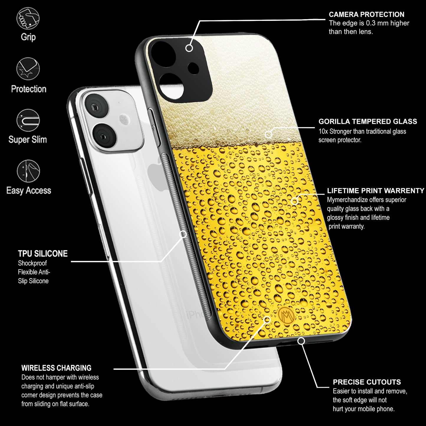 Fizzy Beer Phone Cover | Glass Case