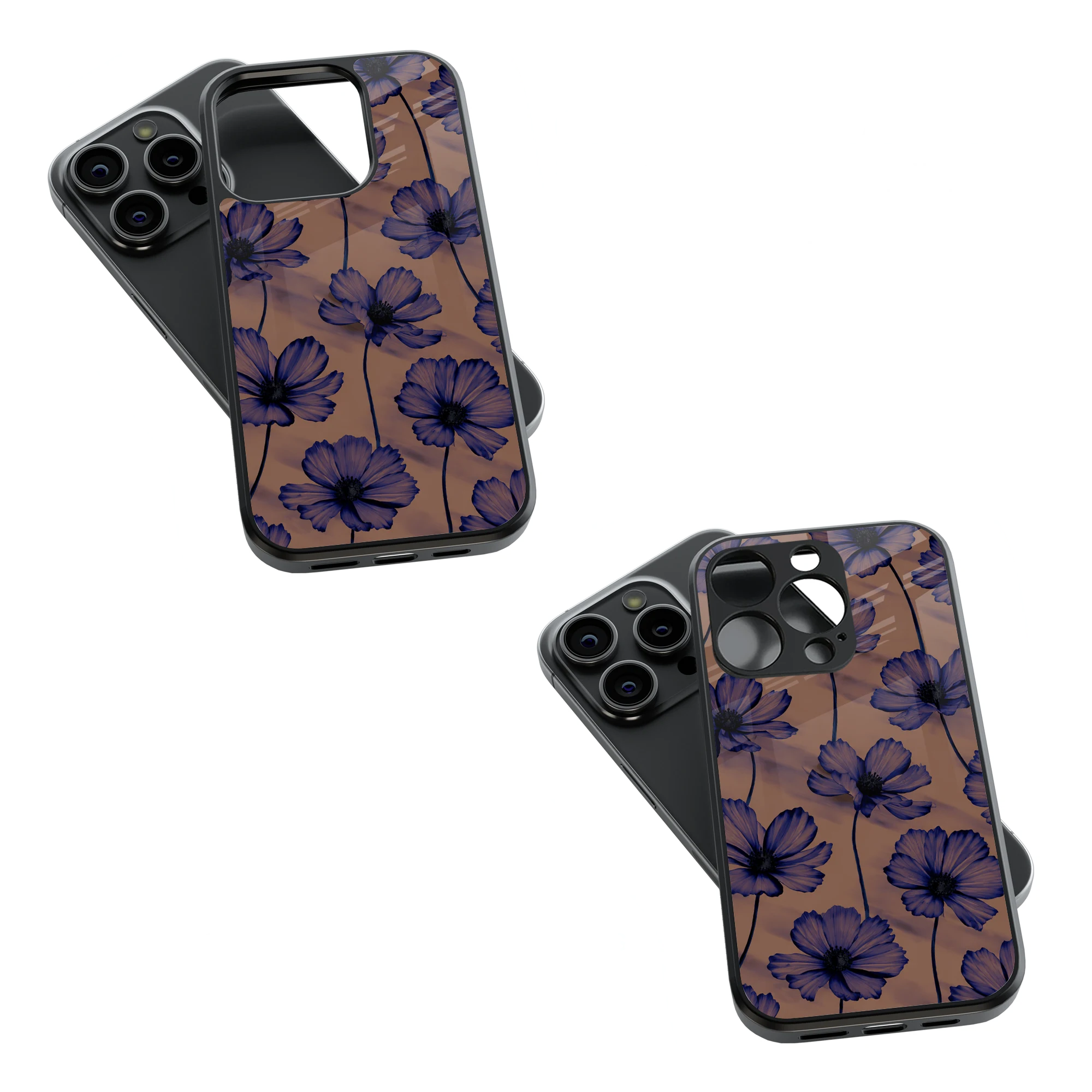 Trendy Glass Back Mobile Case for iPhone, Samsung, Redmi, OnePlus, Google Pixel, Motorola