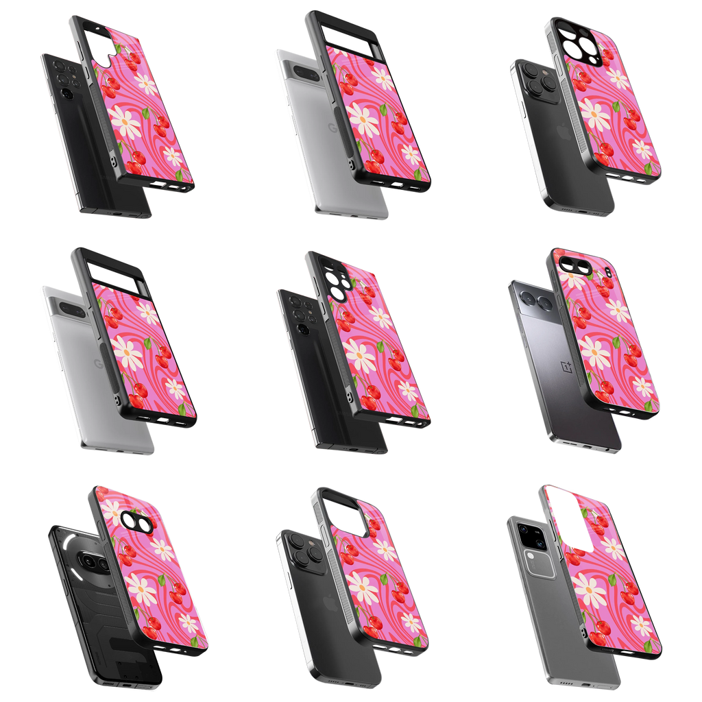 Durable Glass Back Mobile Case for iPhone, Samsung, OnePlus, Google Pixel, Redmi, Vivo, Oppo