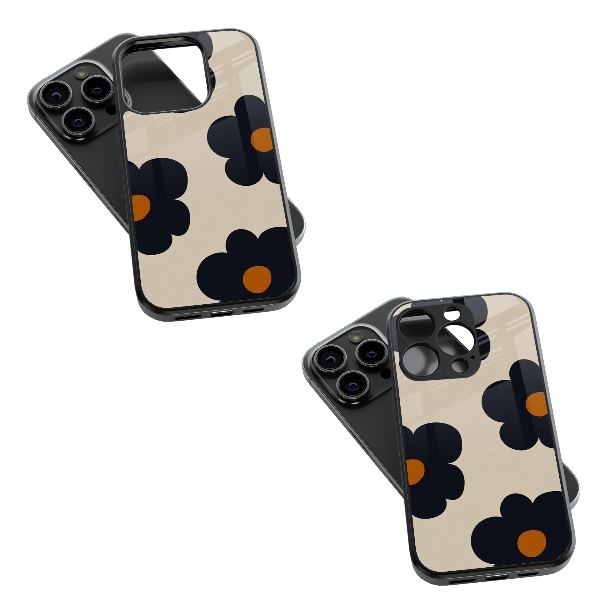 Trendy Glass Back Mobile Case for iPhone, Samsung, Redmi, OnePlus, Google Pixel, Motorola