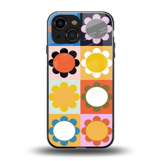floral joy back phone cover | glass case for iphone 13 mini