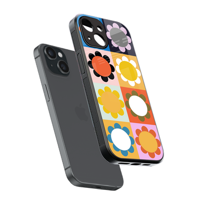 floral joy back phone cover | glass case for iphone 13 mini