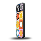 floral joy back phone cover | glass case for iphone 13 mini
