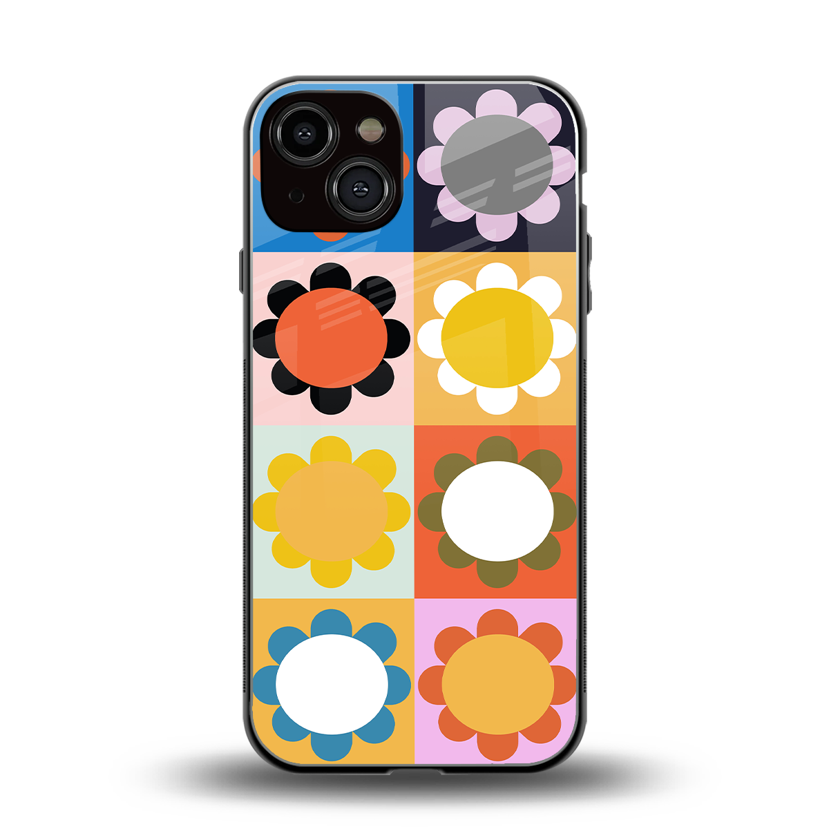 floral joy back phone cover | glass case for iphone 13