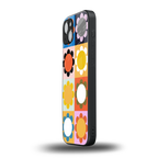 floral joy back phone cover | glass case for iphone 14 plus