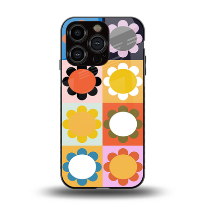 floral joy back phone cover | glass case for iphone 15 pro