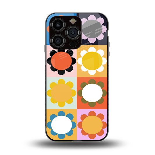 floral joy back phone cover | glass case for iphone 15 pro
