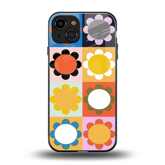 floral joy back phone cover | glass case for iphone 15