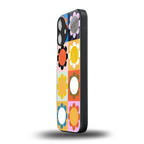 floral joy back phone cover | glass case for iphone 16