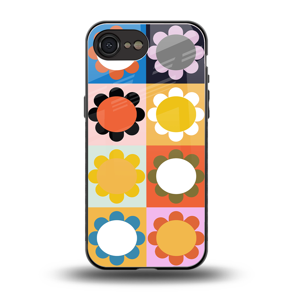 floral joy back phone cover | glass case for iphone 16e