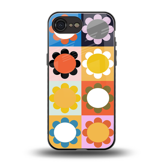 floral joy back phone cover | glass case for iphone 16e
