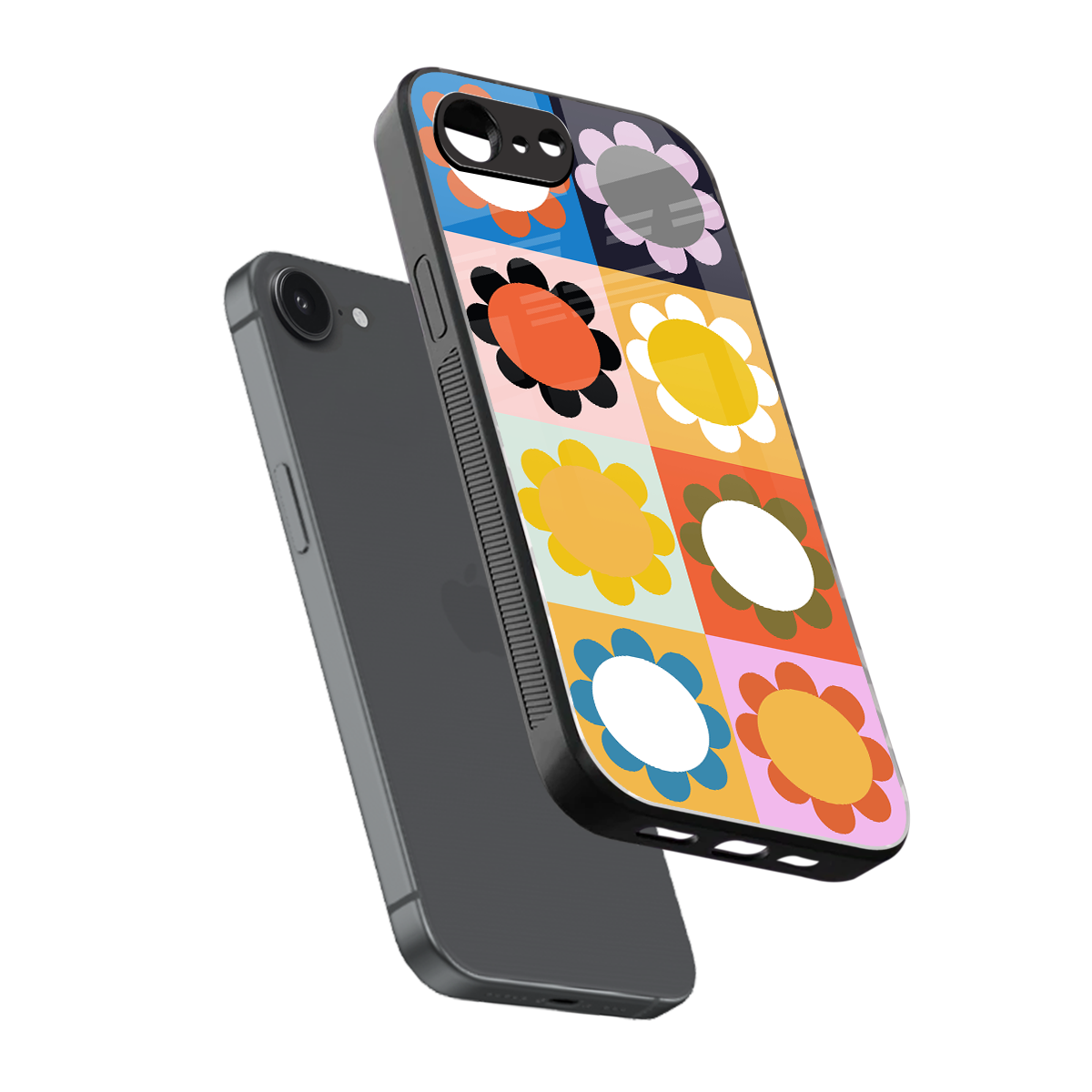 floral joy back phone cover | glass case for iphone 16e