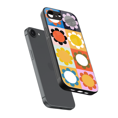 floral joy back phone cover | glass case for iphone 16e