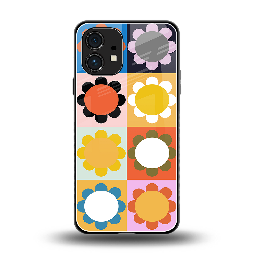 floral joy back phone cover | glass case for nothing phone 1