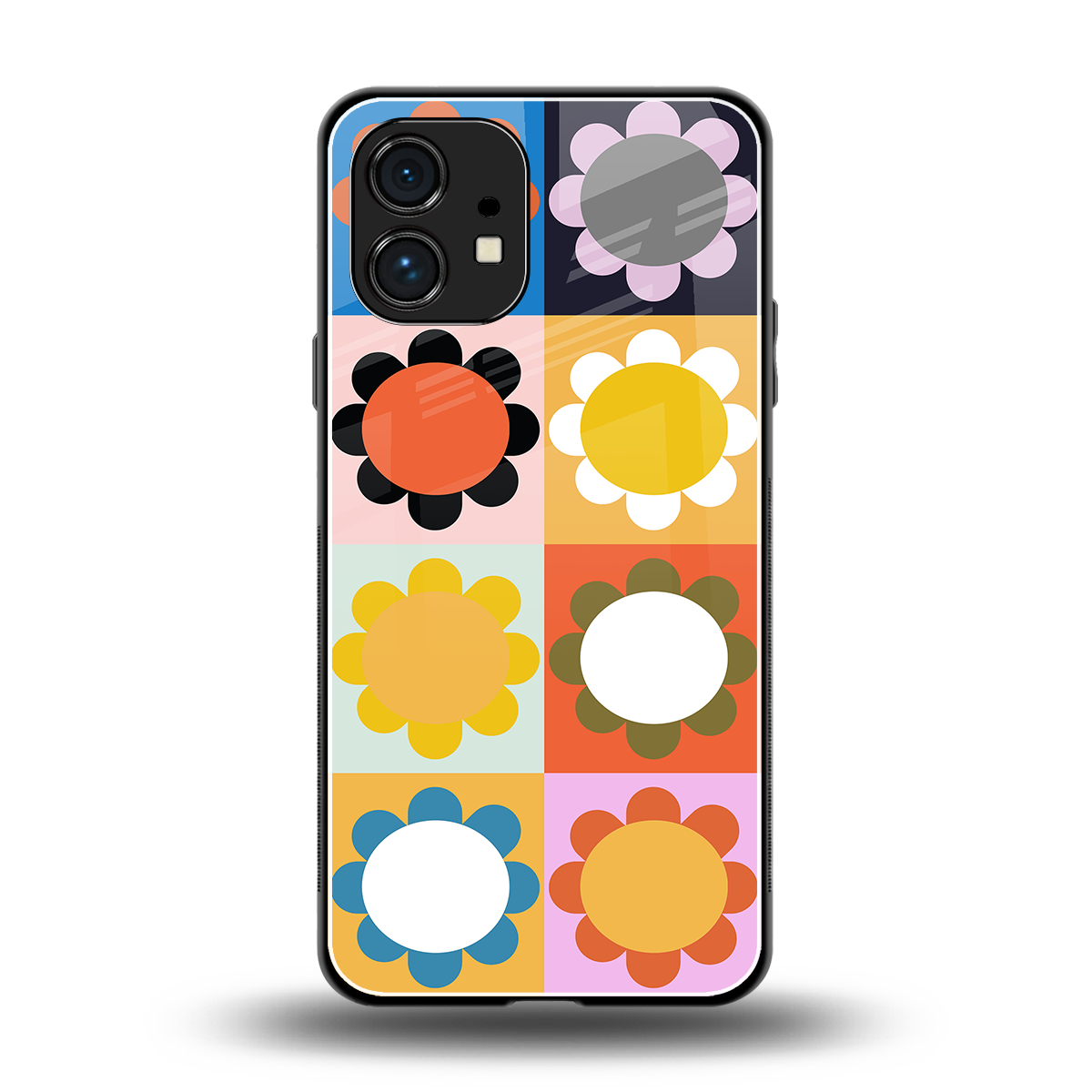 floral joy back phone cover | glass case for nothing phone 1