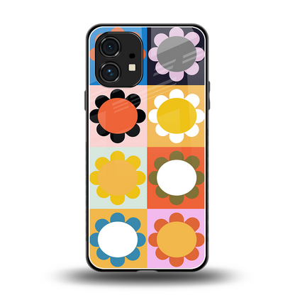 floral joy back phone cover | glass case for nothing phone 1