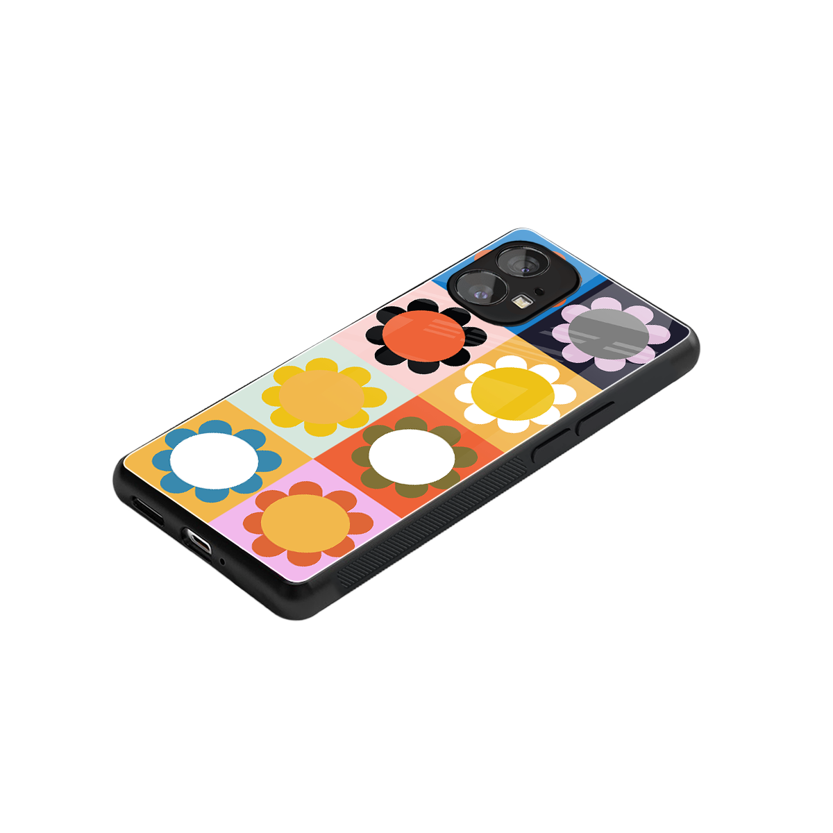 floral joy back phone cover | glass case for nothing phone 1