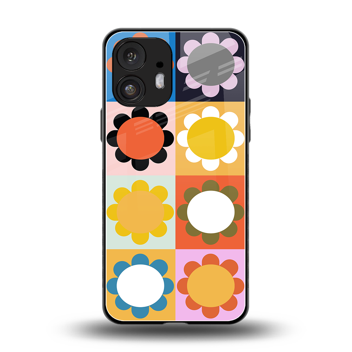 floral joy back phone cover | glass case for nothing phone 2