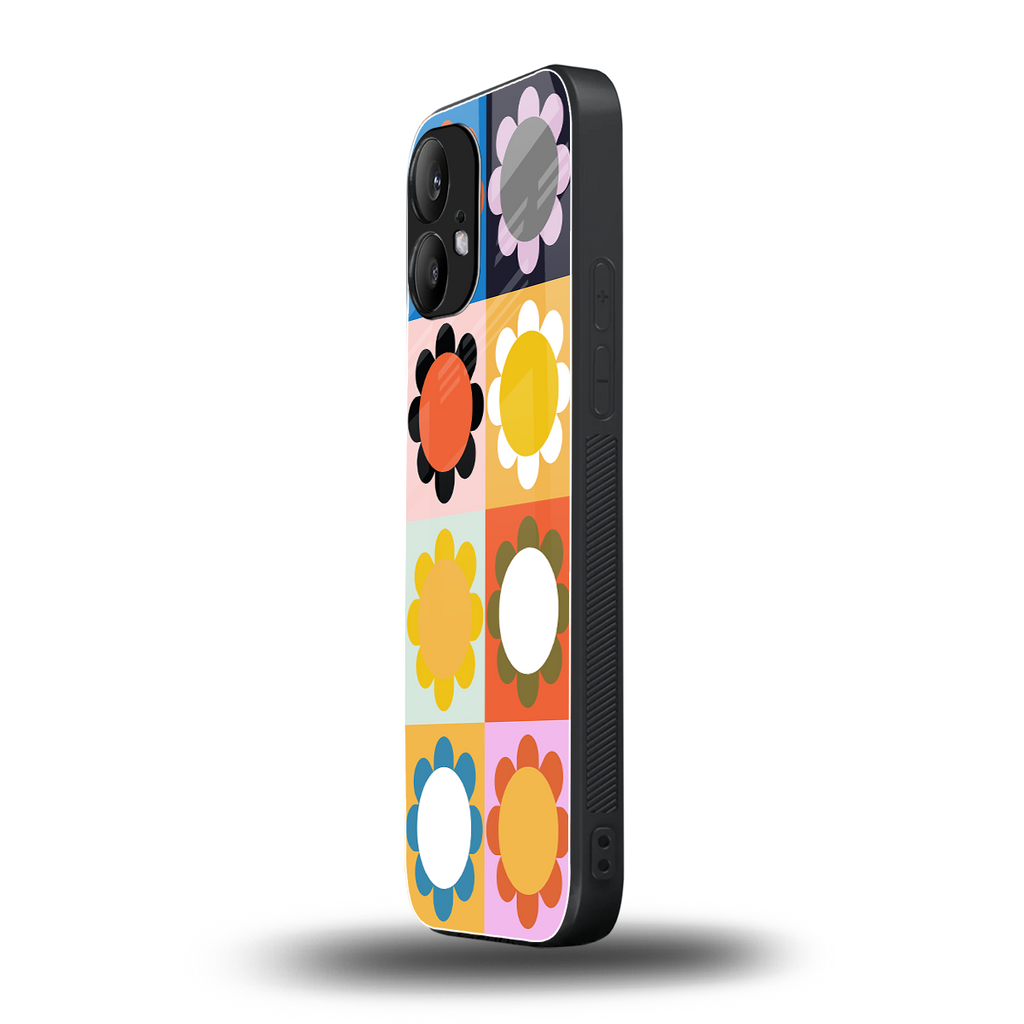 floral joy back phone cover | glass case for nothing phone 2