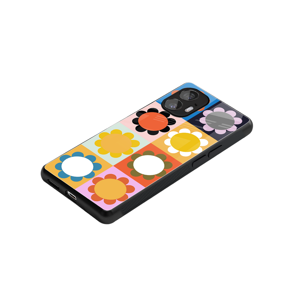 floral joy back phone cover | glass case for nothing phone 2
