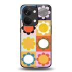 floral joy back phone cover | glass case for oneplus nord 3