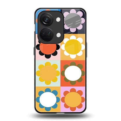floral joy back phone cover | glass case for oneplus nord 3