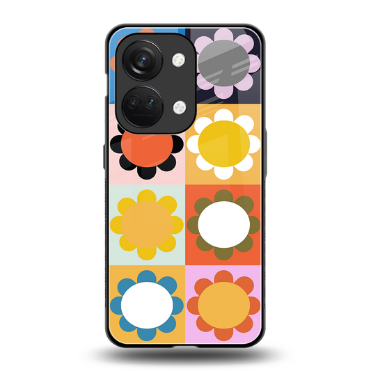 floral joy back phone cover | glass case for oneplus nord 3