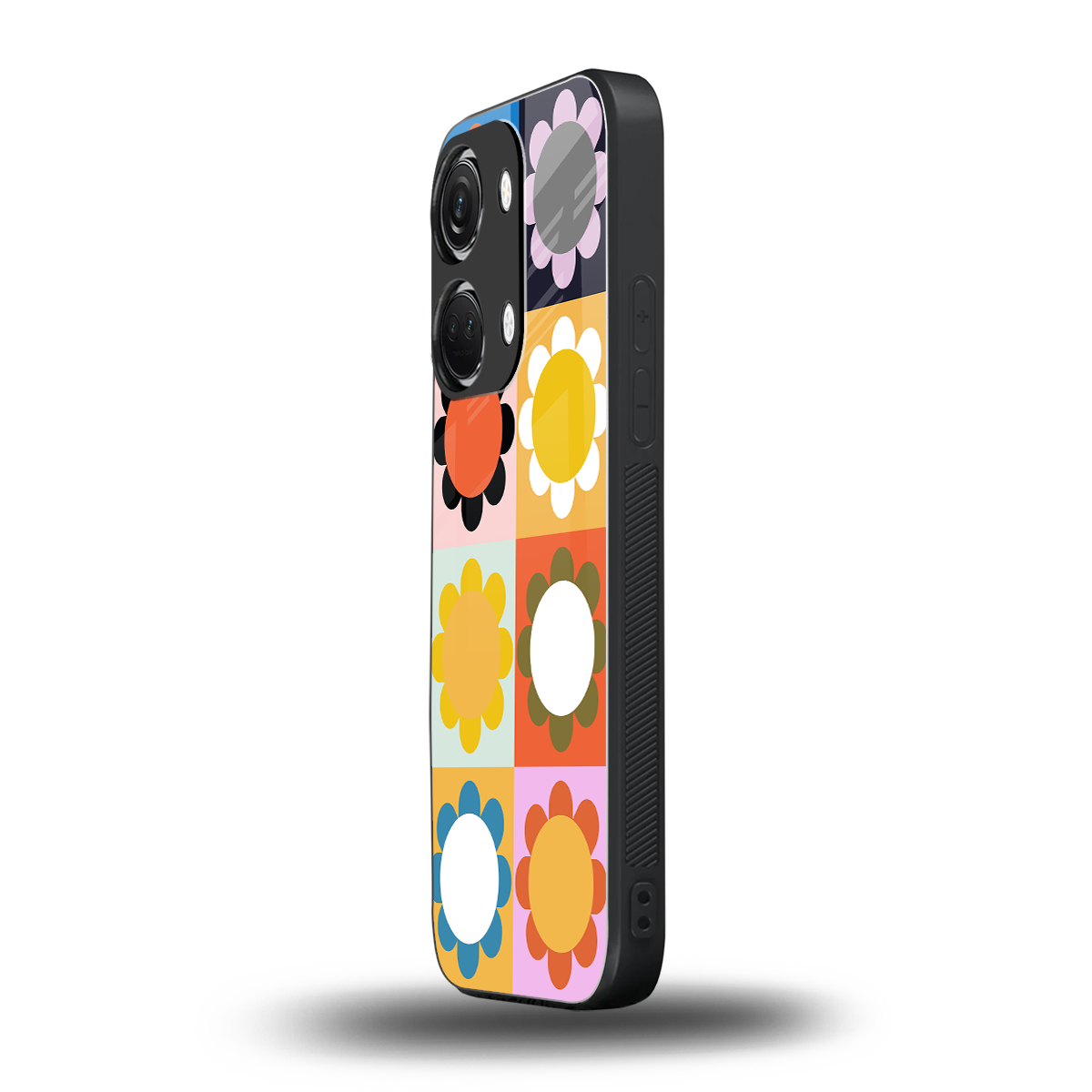 floral joy back phone cover | glass case for oneplus nord 3
