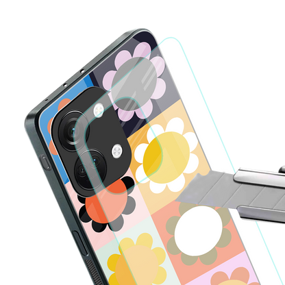 floral joy back phone cover | glass case for oneplus nord 3