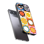 floral joy back phone cover | glass case for oneplus nord 4