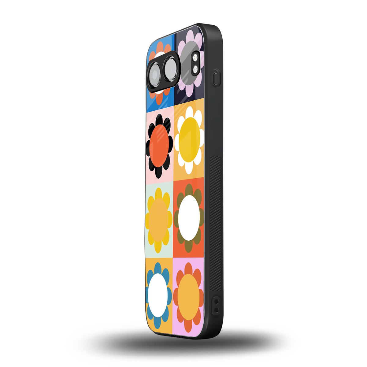 floral joy back phone cover | glass case for oneplus nord 4
