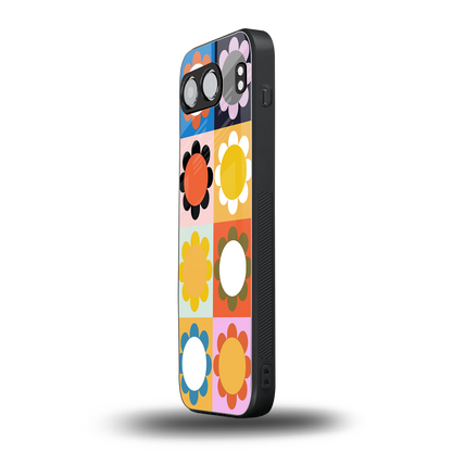 floral joy back phone cover | glass case for oneplus nord 4