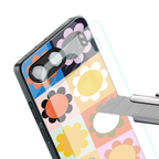 floral joy back phone cover | glass case for oneplus nord 4