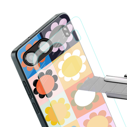 floral joy back phone cover | glass case for oneplus nord 4