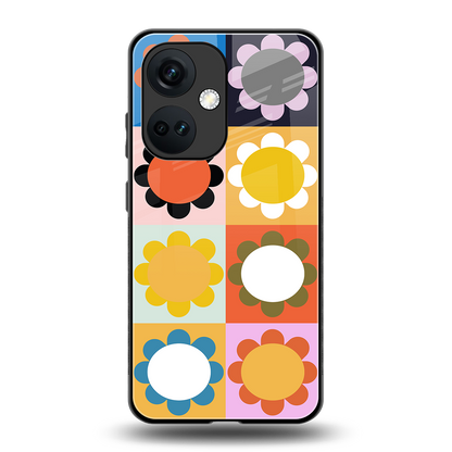 floral joy back phone cover | glass case for oneplus nord ce 3