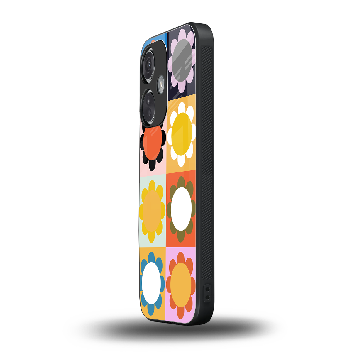 floral joy back phone cover | glass case for oneplus nord ce 3