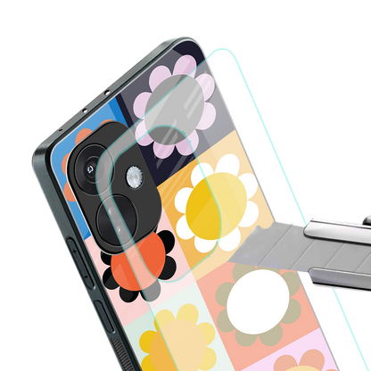 floral joy back phone cover | glass case for oneplus nord ce 3