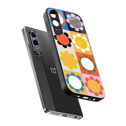 floral joy back phone cover | glass case for oneplus nord ce 4 lite
