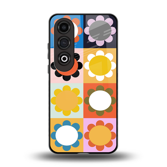 floral joy back phone cover | glass case for oneplus nord ce 4